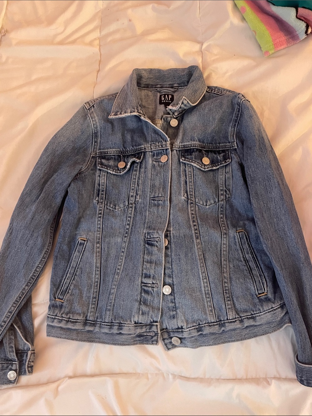 GAP Light Blue Denim Jacket with Button Front